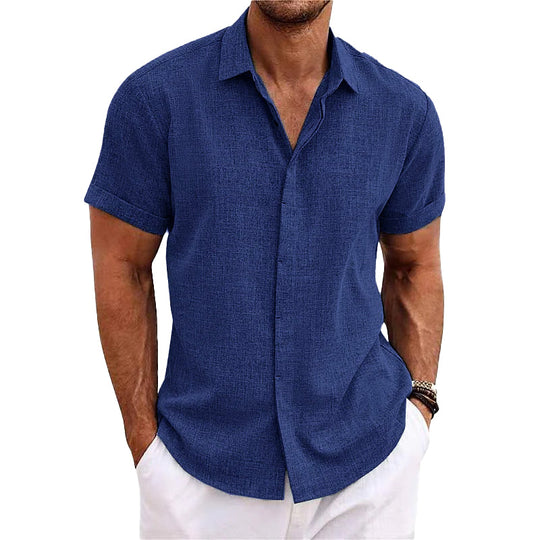 Leo - Herenoverhemd, Cool Model Met Korte Mouwen