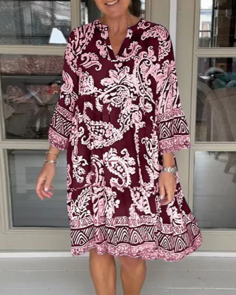 Diana - Bohemian Jurk met Paisley Print