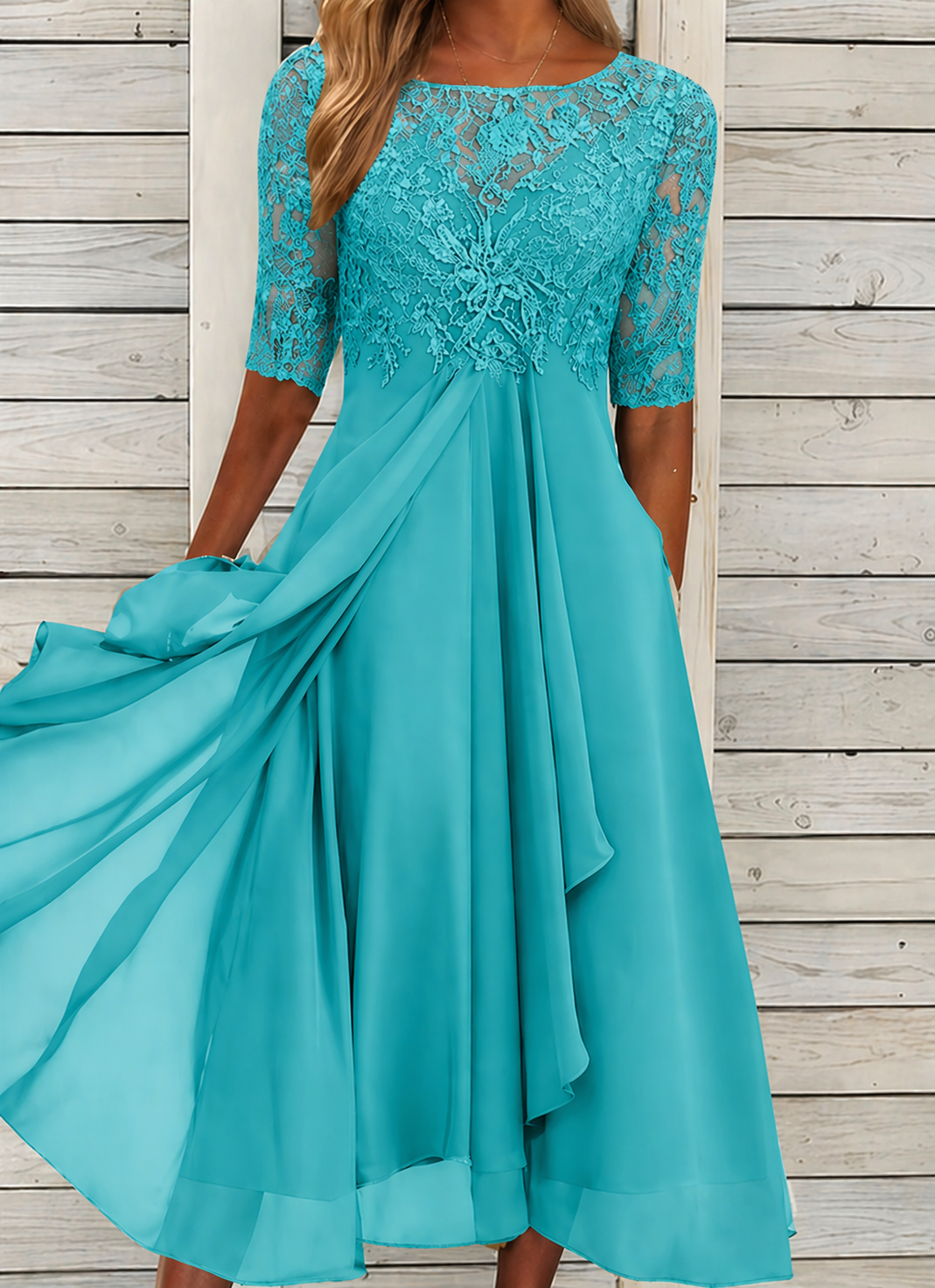 Kanten Maxi Galajurk Dames Elegant - Sophie