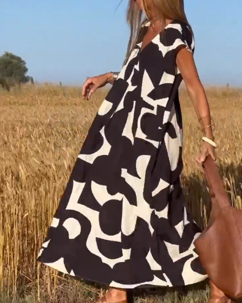 Maxi Jurk Dames Met Print Stijlvol - Mira