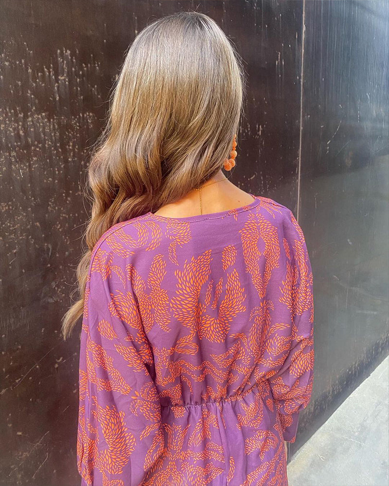 Elegante Midi Jurk Dames Met Bloemenprint - Maud