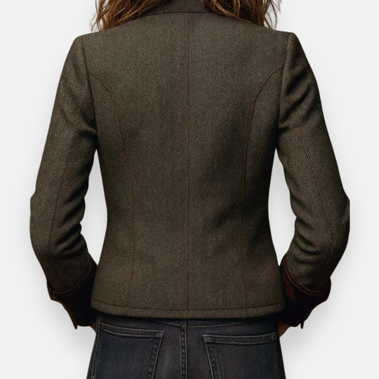 Andrea - Klassieke Getailleerde Tweed Jas