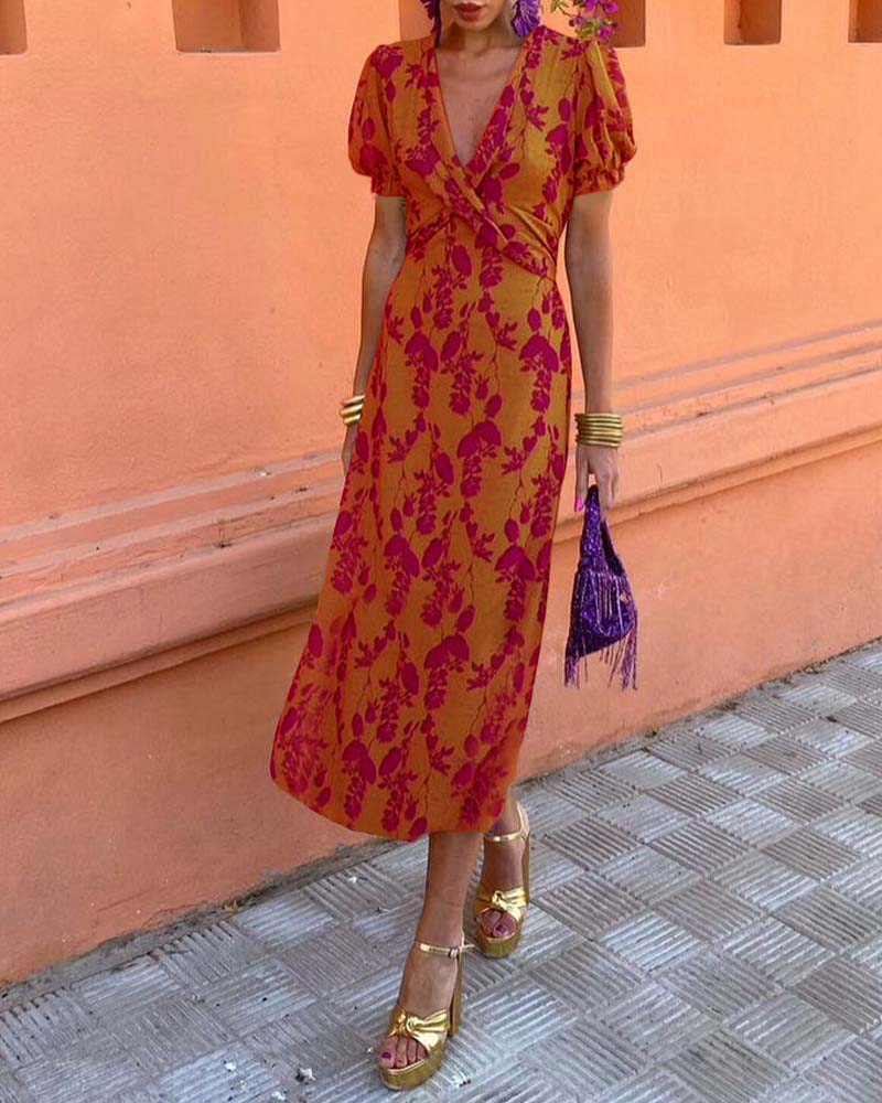 Wikkeljurk Dames Elegant Met Print - Mila