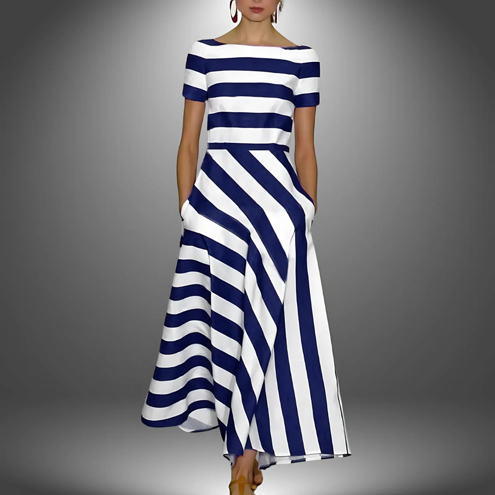 Joan - Gestreepte Maxi Zomerjurk Dames