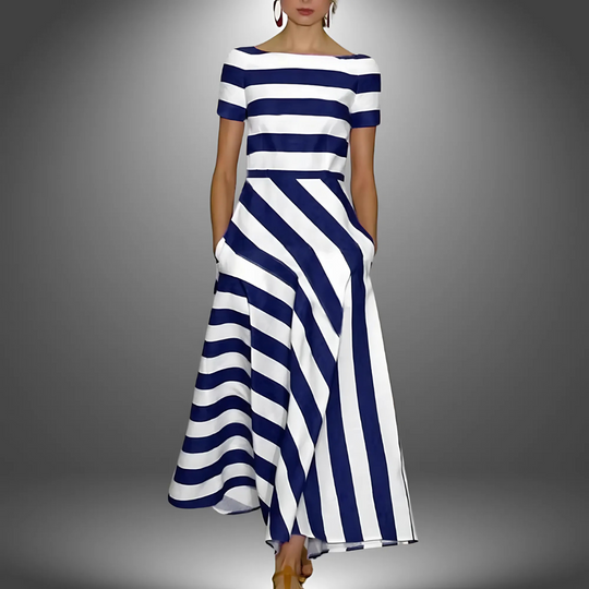 Joan - Gestreepte Maxi Zomerjurk Dames