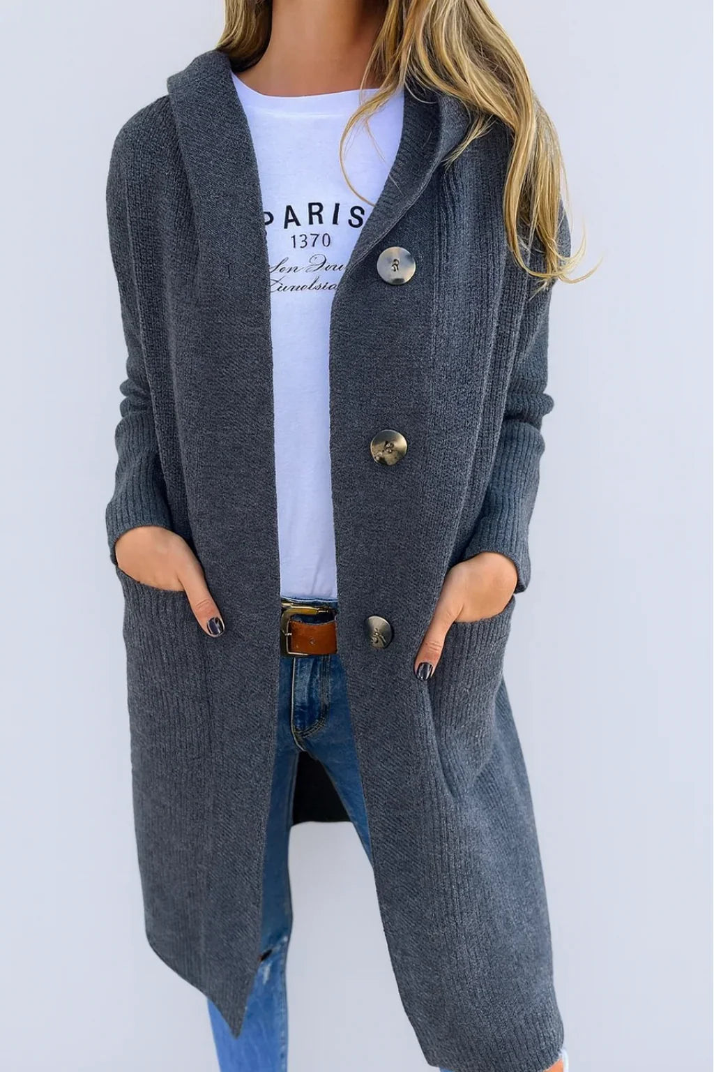 Deborah - Elegant Lang Capuchon Vest