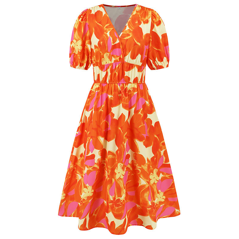 Denise - Kleurrijke Bloemen Zomerjurk