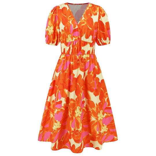 Denise - Kleurrijke Bloemen Zomerjurk