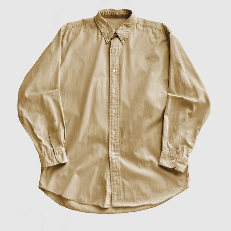 Matthias – Vintage Herenhemd Met Gewassen Look En Lange Mouwen