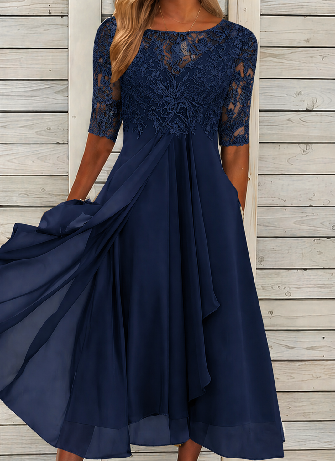 Kanten Maxi Galajurk Dames Elegant - Sophie