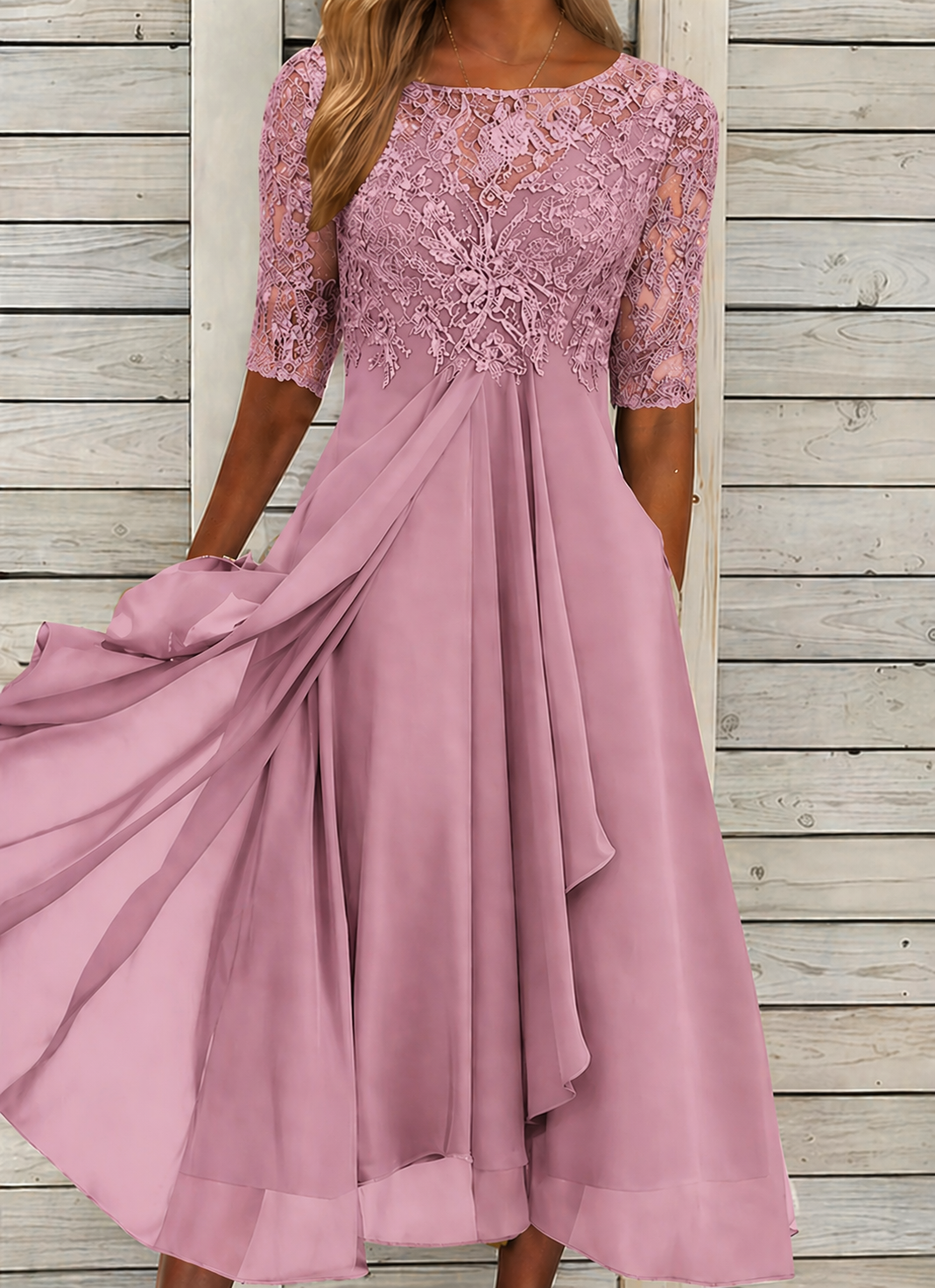 Kanten Maxi Galajurk Dames Elegant - Sophie