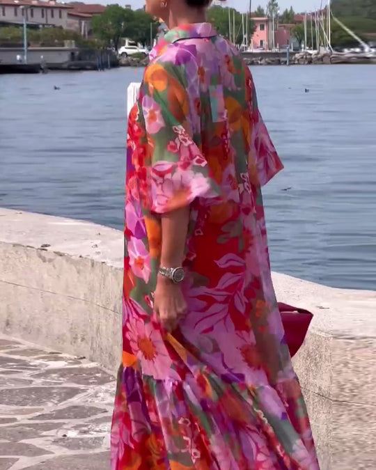 Maxi Tuniek Jurk Dames Met Bloemenprint - Eva