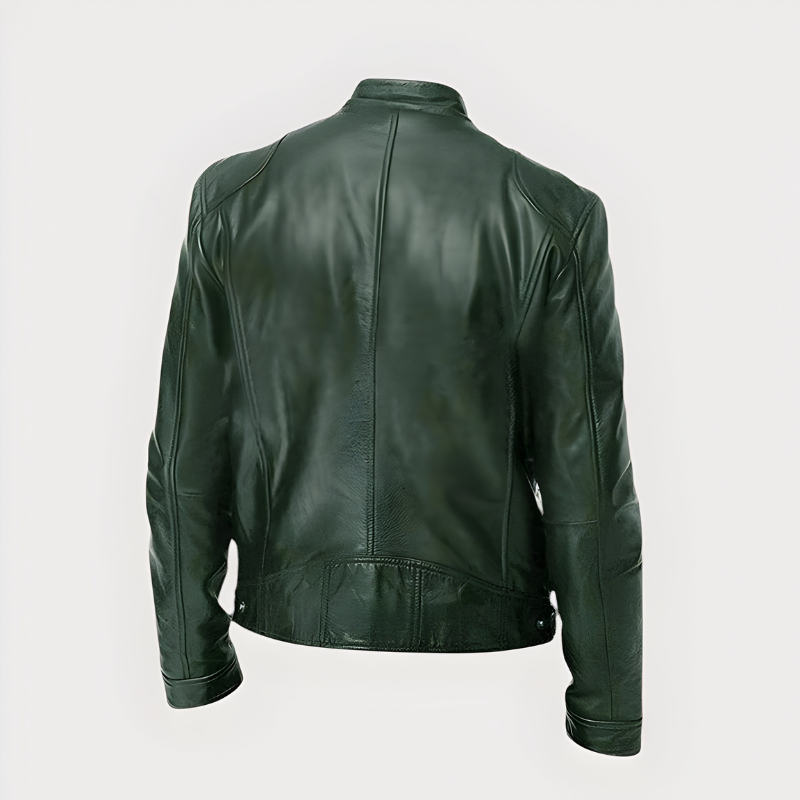 Victor - Stijlvolle Slim Fit Leren Bikerjack