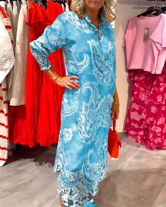Romy - Paisley Maxi Blousejurk Dames