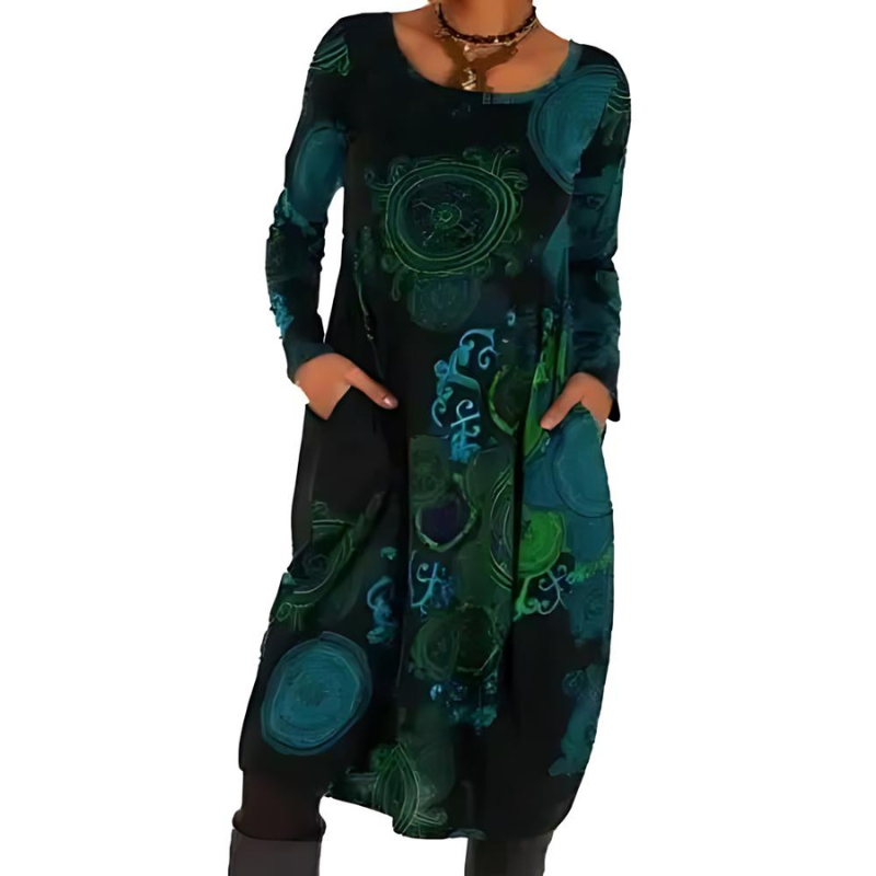 Boho Jurk Dames Met Print - Saar