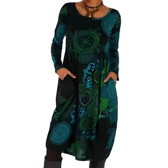 Boho Jurk Dames Met Print - Saar