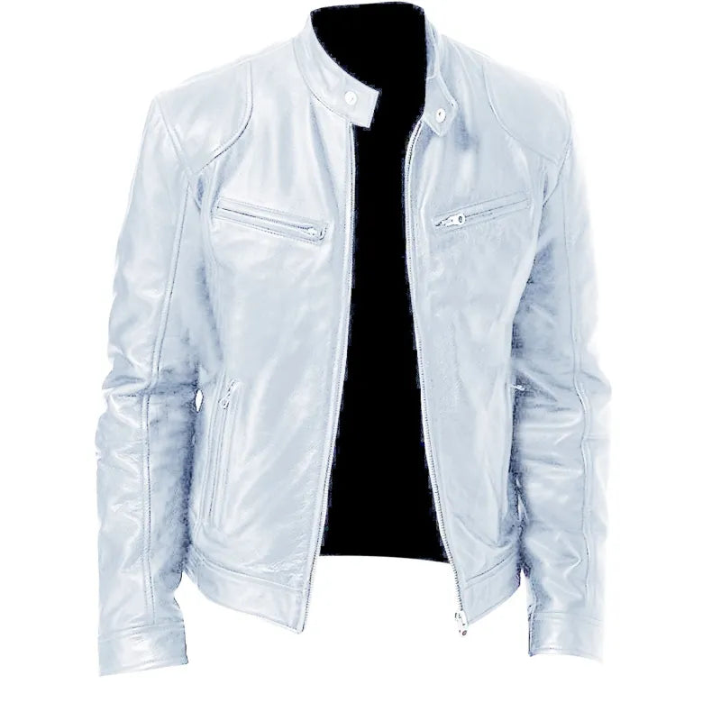 Angelo | Verfijnde Slim Fit Leren Jas