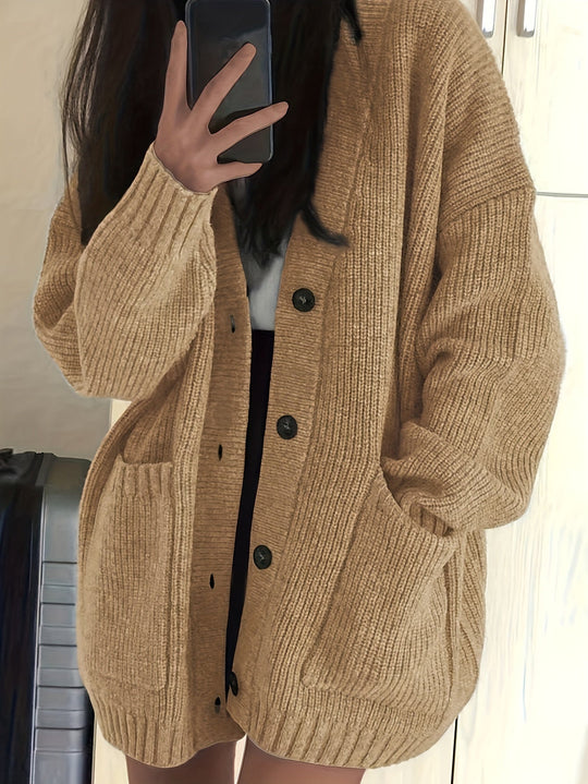 Petra - Elegant Oversized Grofgebreid Vest