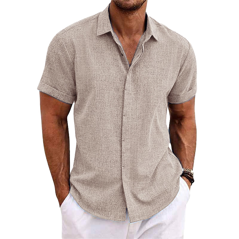 Leo - Herenoverhemd, Cool Model Met Korte Mouwen