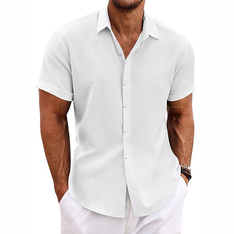 Leo - Herenoverhemd, Cool Model Met Korte Mouwen