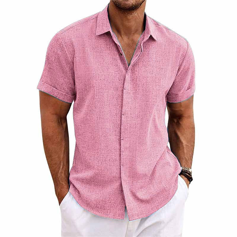 Leo - Herenoverhemd, Cool Model Met Korte Mouwen