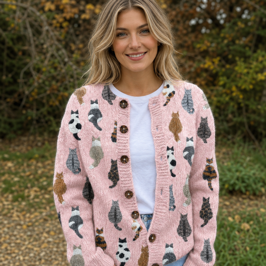 Sarah | Stijlvol Gebreid Katten Vest