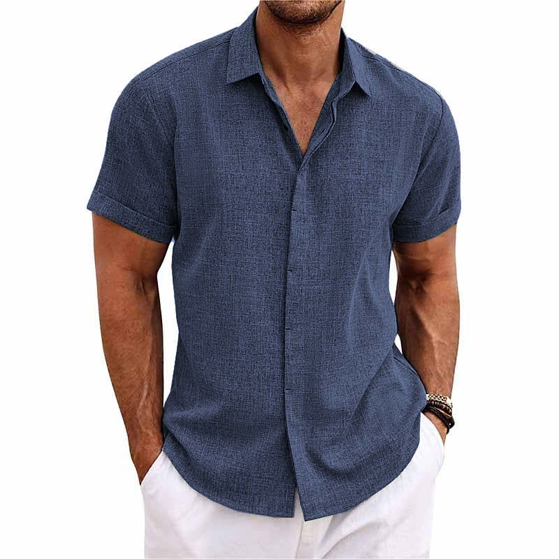 Leo - Herenoverhemd, Cool Model Met Korte Mouwen