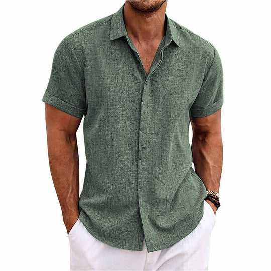 Leo - Herenoverhemd, Cool Model Met Korte Mouwen