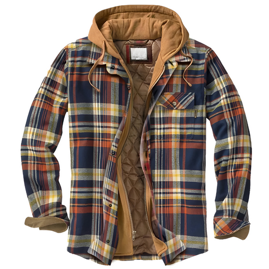 Mason - Stijlvolle Patchwork Flanellen Jas