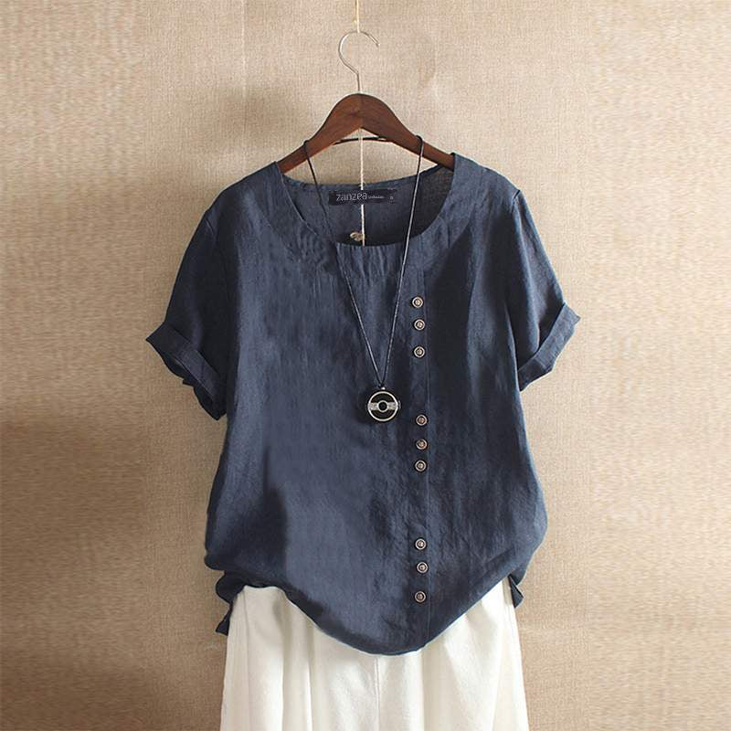 Rosa - Zomerse Linnen Dames Blouse