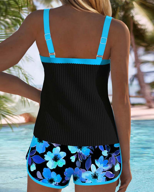 Daphne - Tankini met Short en Bloemenprint