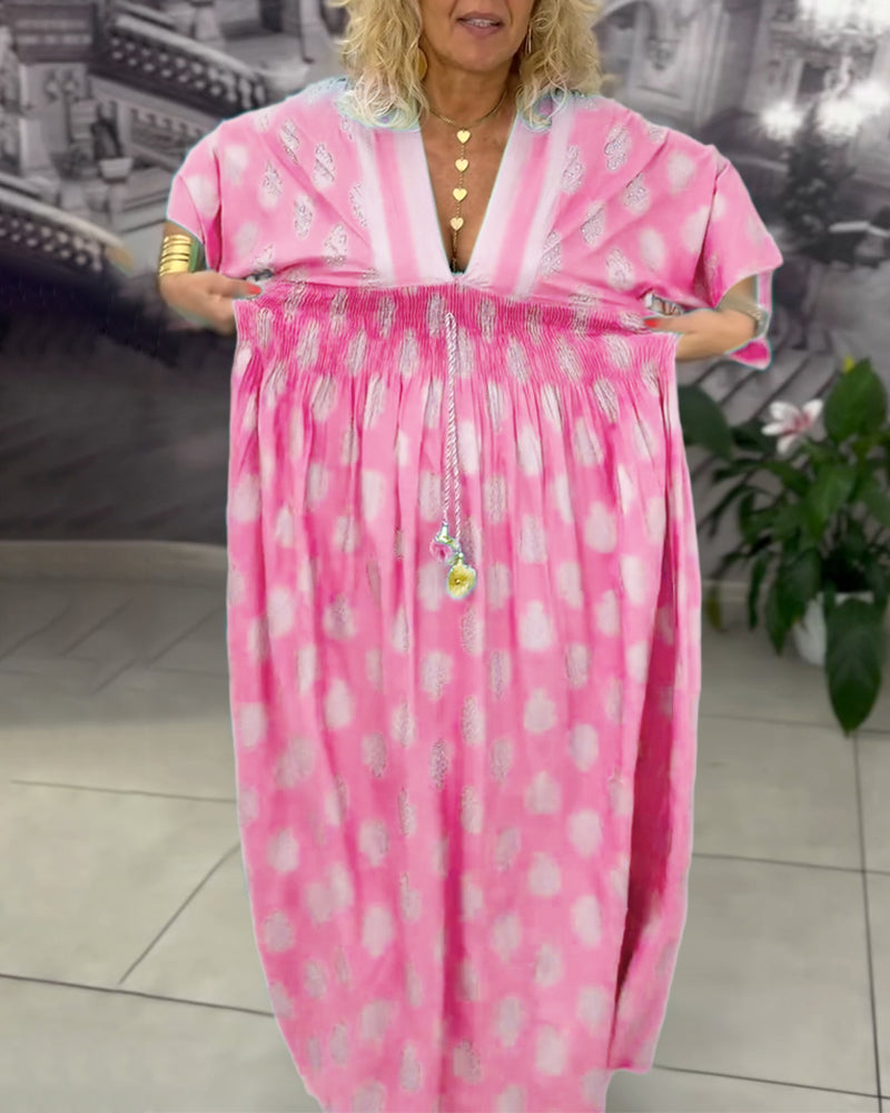 Yvonne - Luchtige Kaftan Maxi Jurk