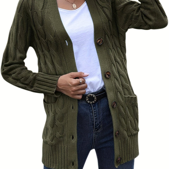 Michelle - Elegant Oversized Kabelgebreid Vest