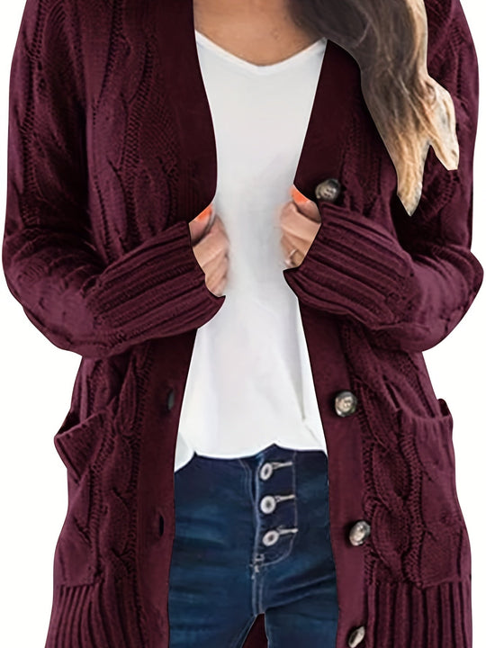 Michelle - Elegant Oversized Kabelgebreid Vest