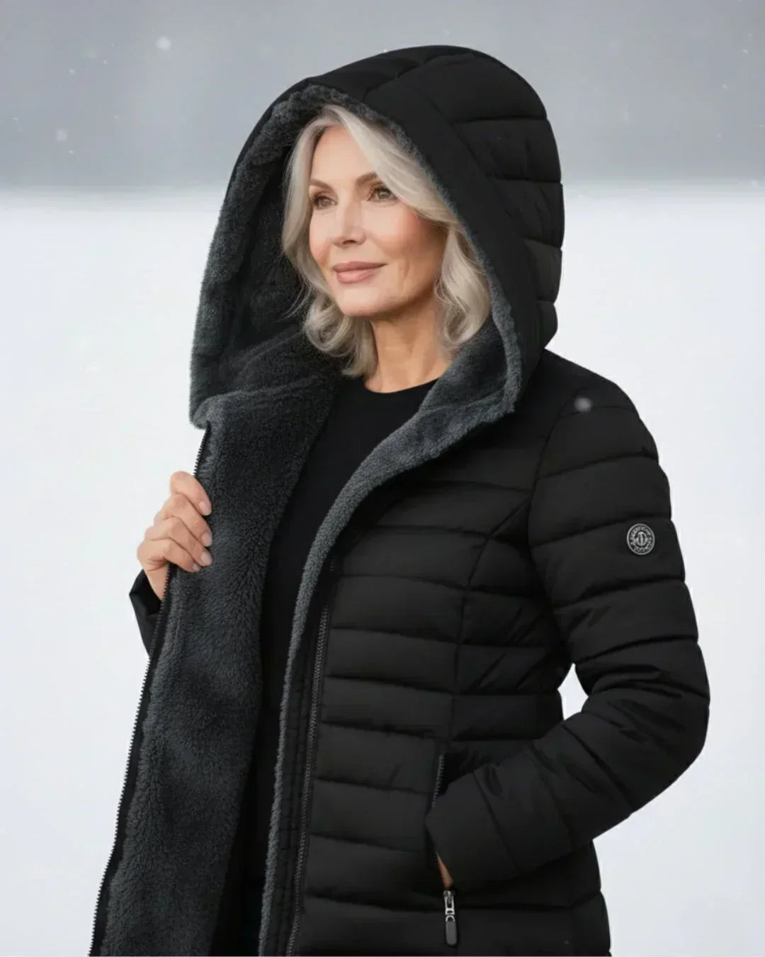 Fiona - Elegante Fleece Gewatteerde Jas