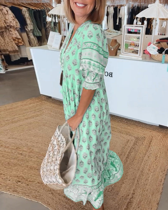 Tuniek Jurk Dames Boho Met Print - Demi