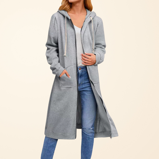 Rebecca - Stijlvol Lang Rits Vest