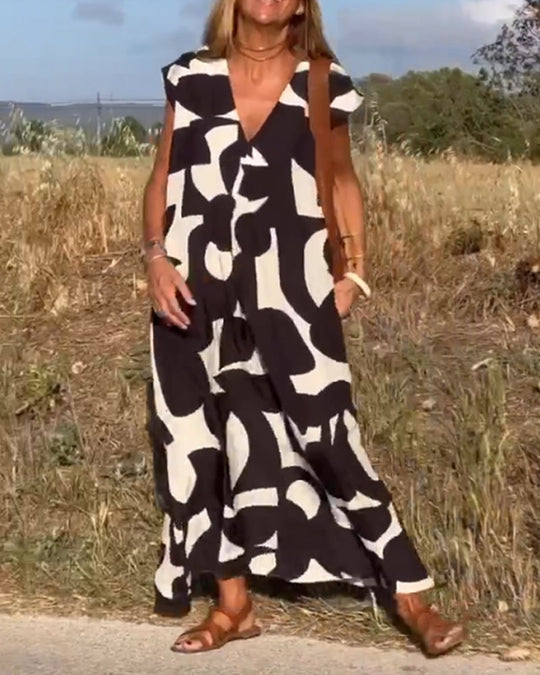 Maxi Jurk Dames Met Print Stijlvol - Mira
