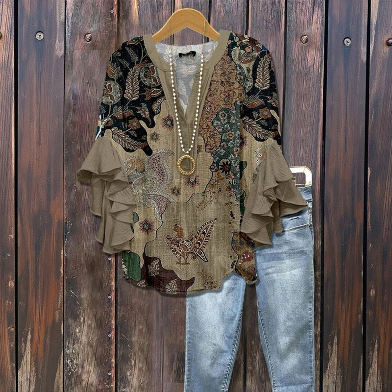 Vintage Bohemian Tuniek Blouse Dames - Lily