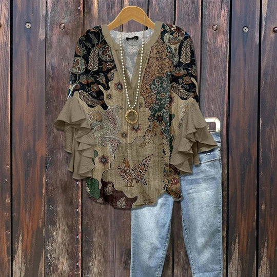 Vintage Bohemian Tuniek Blouse Dames - Lily