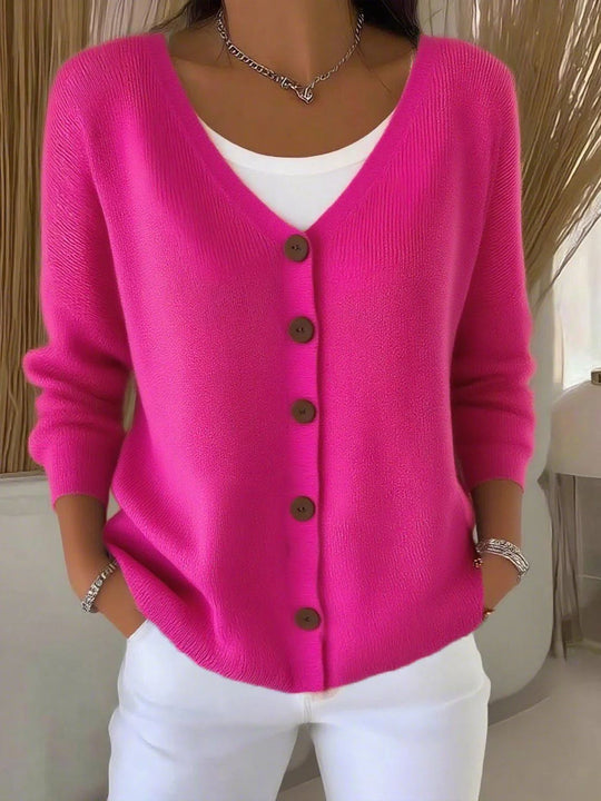Rachel - Elegant Gebreid Knopen Vest