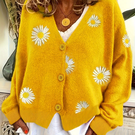 Brigitte - Elegant Gebloemd Knopen Vest