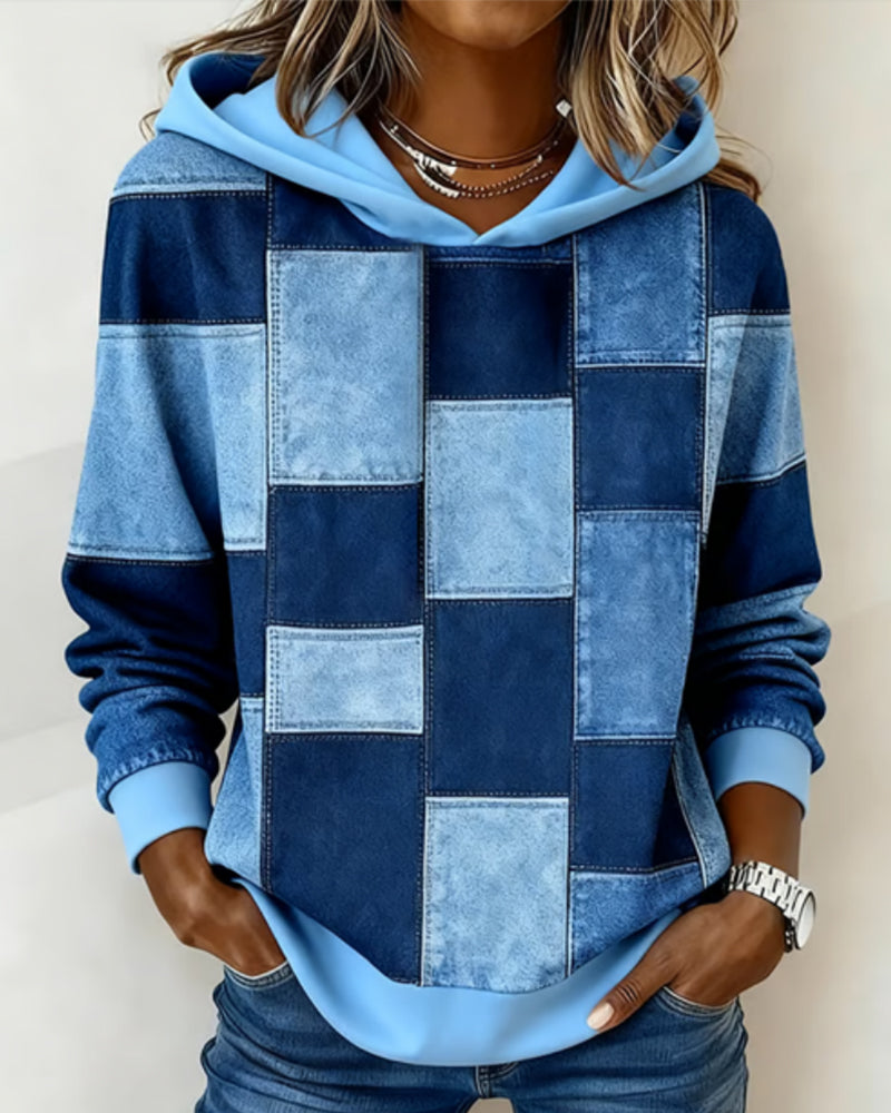 Grace - Stijlvolle Geruite Hoodie