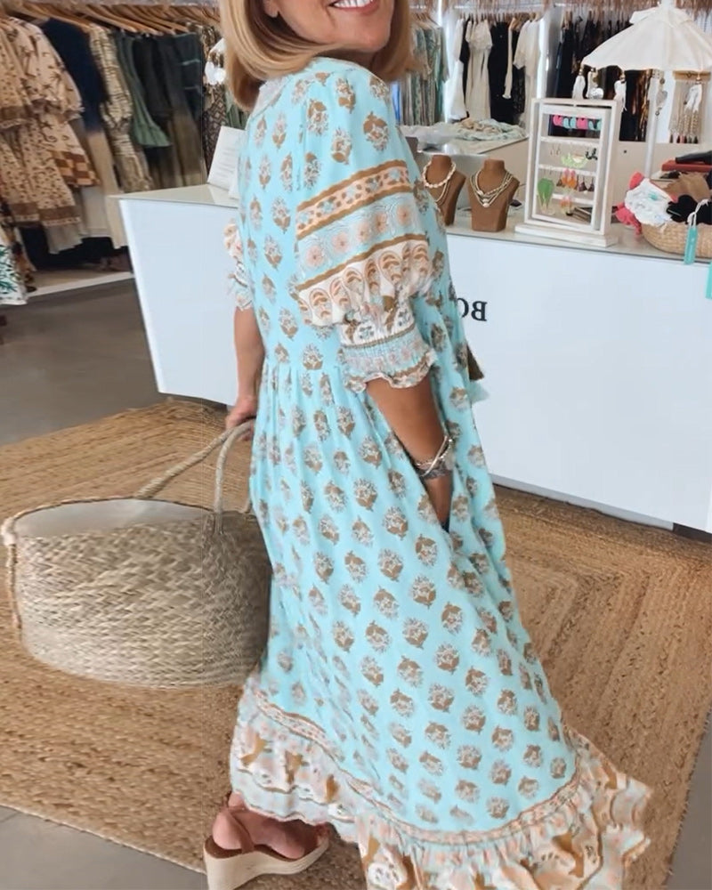 Tuniek Jurk Dames Boho Met Print - Demi