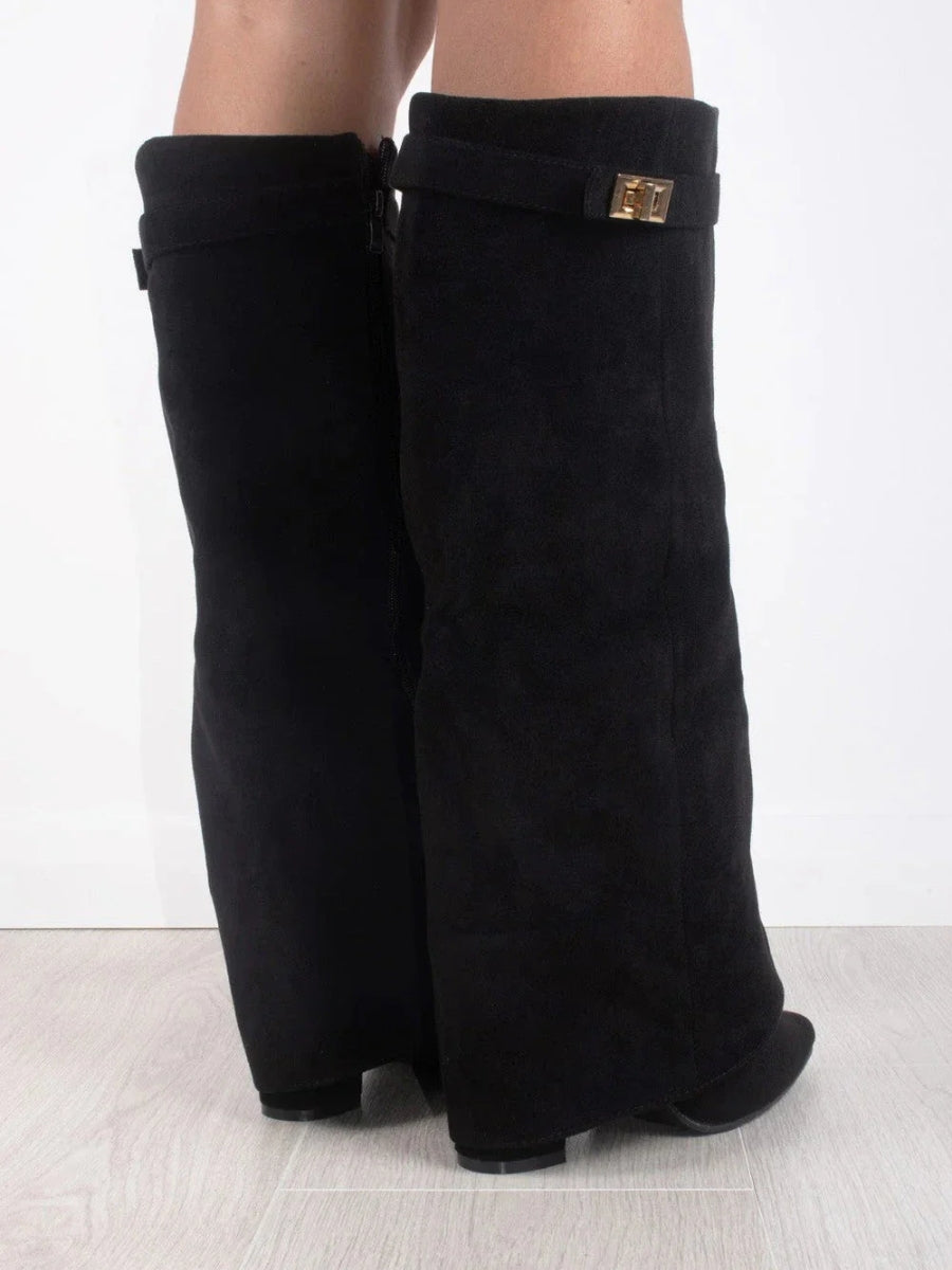 Rachel | Elegante Overknee Suède Laarzen
