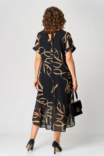 Aria | Chiffon Jurk Dames Grote Maten Met Print