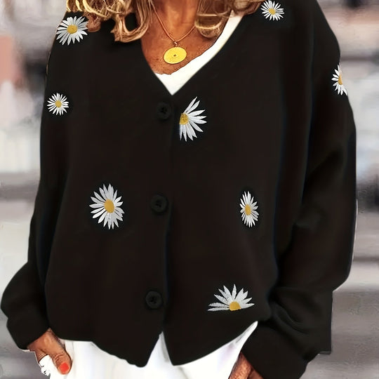 Brigitte - Elegant Gebloemd Knopen Vest