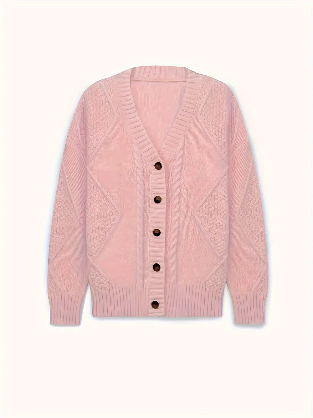 Sandra - Klassiek Kabelgebreid V-Hals Vest