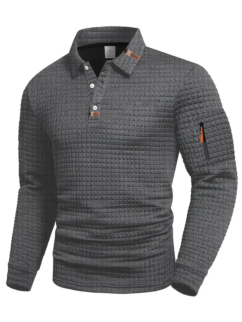 Lorenzo | Klassieke Gebreide Wafel Poloshirt