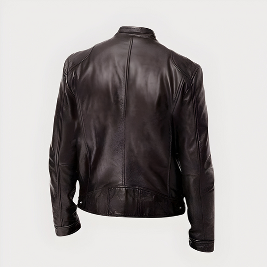 Victor - Stijlvolle Slim Fit Leren Bikerjack